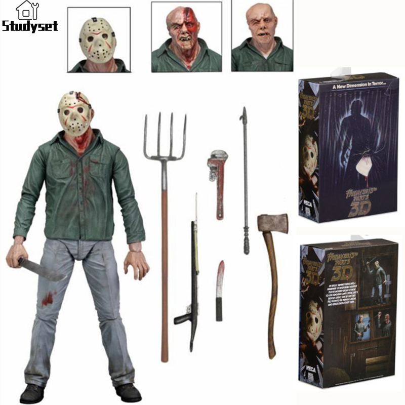 Studyset IN stock Friday Jason Voorhees Action Figure Horrible Movie 3d Model Doll Toy Ornaments For Fans Collection