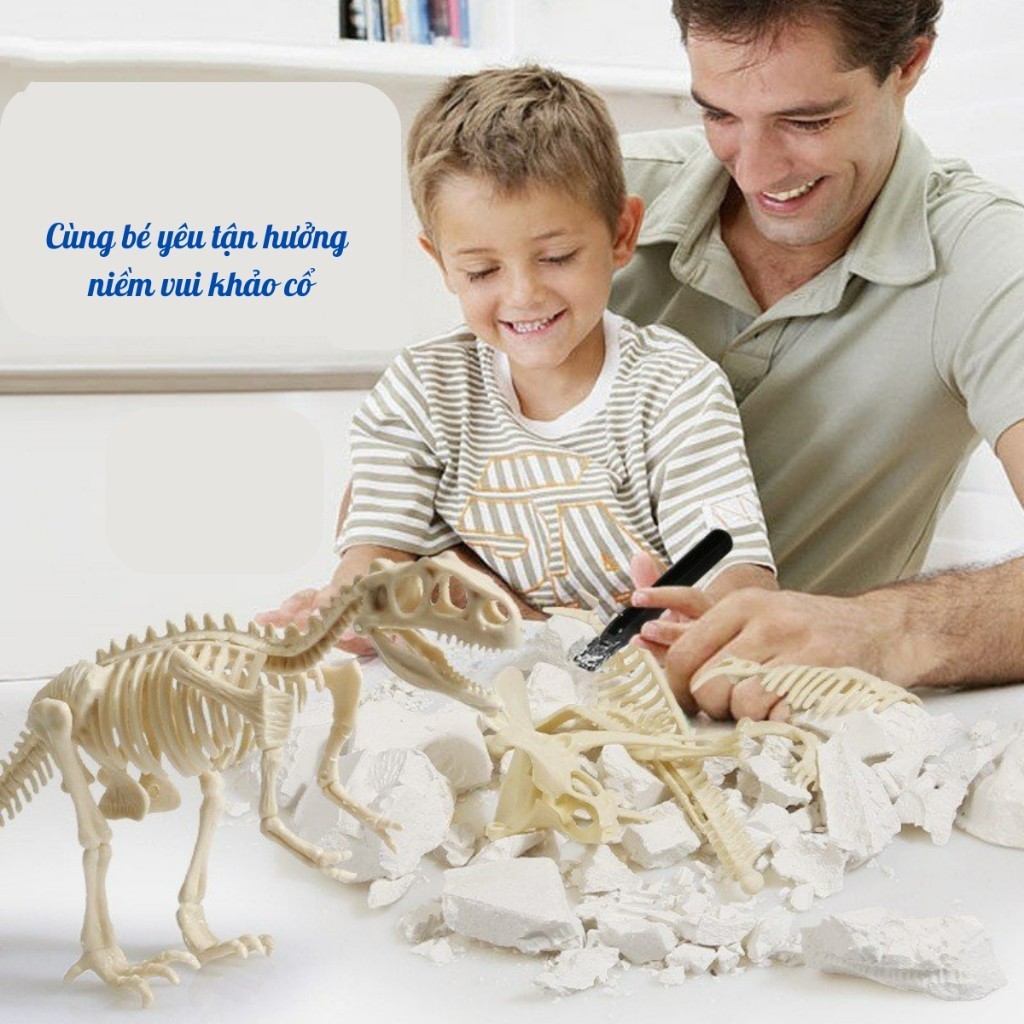[HCM] Đồ Chơi Đào Hoá Thạch Khủng Long Hulo Toys, Bộ Khảo Cổ Đào Xương Khủng Long, Đồ Chơi Cho Bé Rèn Luyện Kiên-GL314