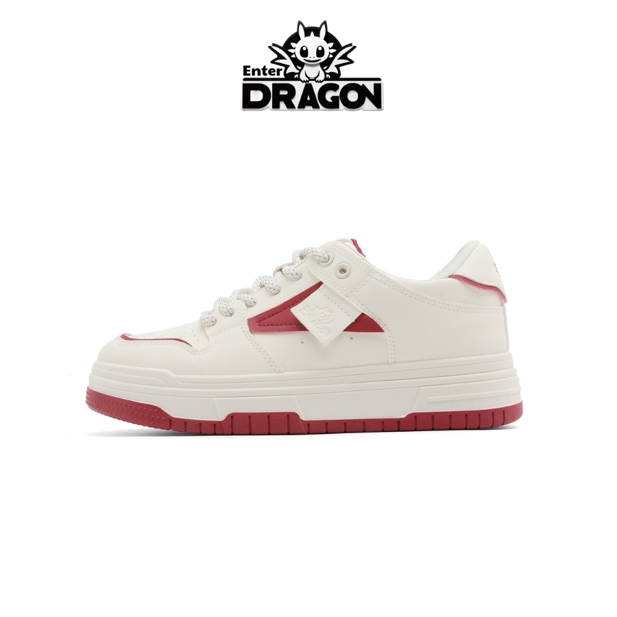 Giày thể thao sneaker nam nữ Enter Dragon De Monaco White Red 2025 ( Đi tăng lên 1 size so với size 