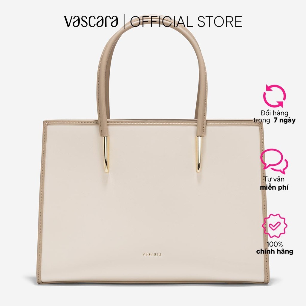 Vascara túi tote nhấn viền layer - tot 0154