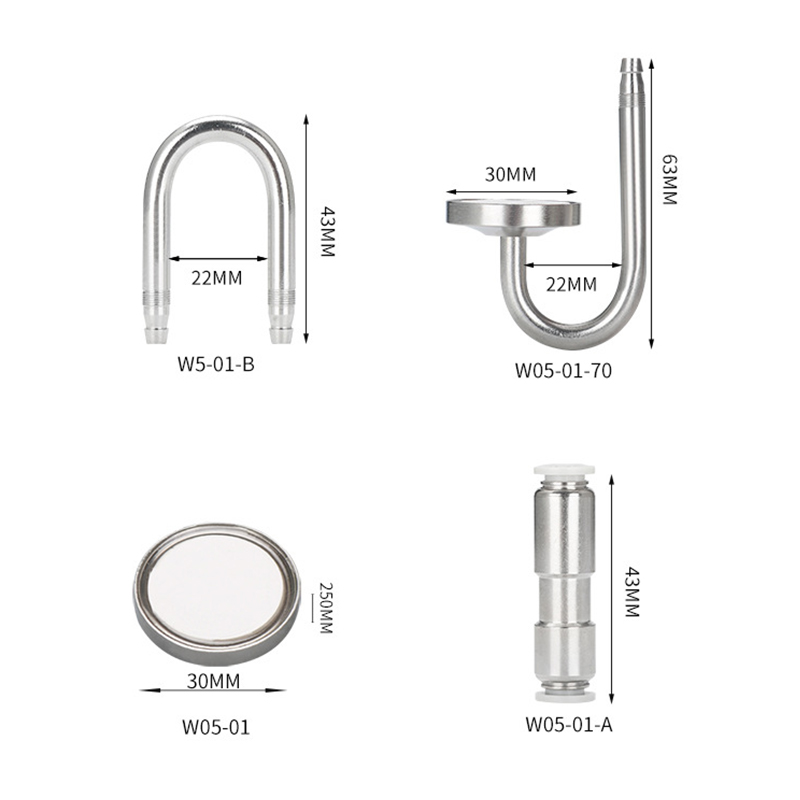 UNIKI Zrdr Aquarium CO2 Máy phun sương CO2 khuếch tán gương 304 thép không gỉ áp lực giảm solenoid van Refiner cho thực vật thủy sinh tăng trưởng Fish Tank CO2 Refiner