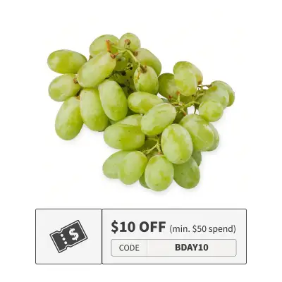 Premium Green Seedless Grapes (Sugar Crisp-AirFlown)