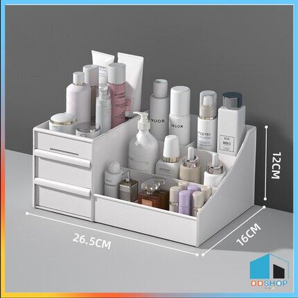 แถมฟรี!สติกเกอร์ กล่องใส่เครื่องสำอาง รุ่นสีชมพู ของขวัญวันปีใหม่ กล่องเก็บเครื่องสำอางมีลิ้นชัก ...