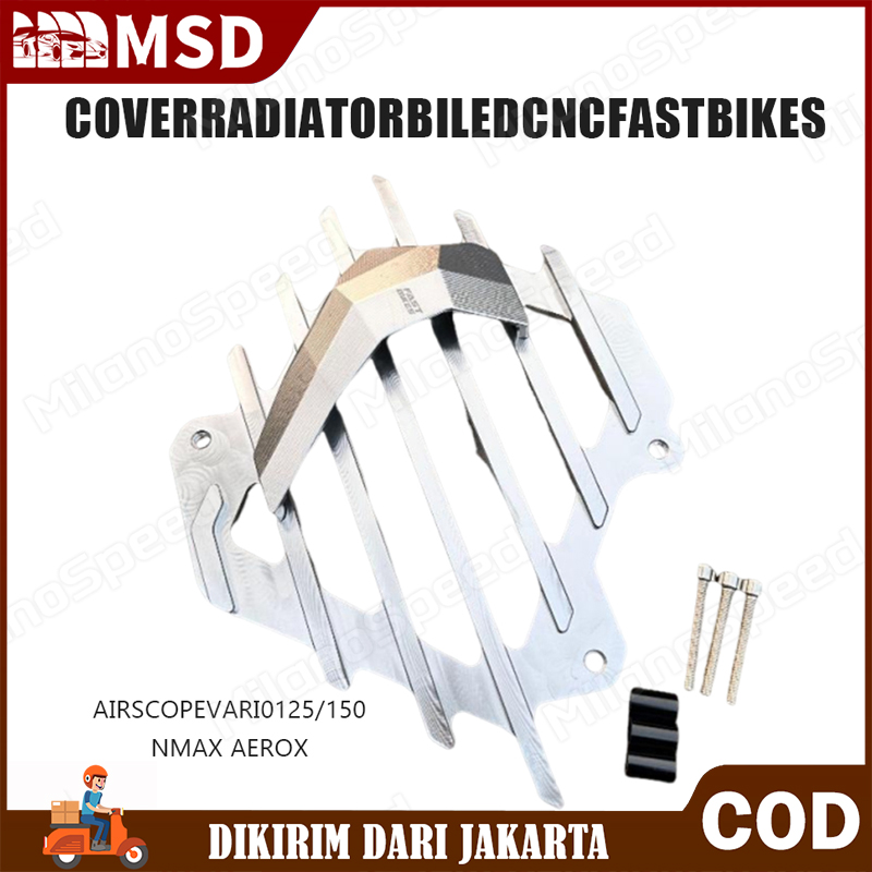 COVER VARIO NMAX RADIATOR BAUT CNC VIETNAM 125/150 OLD NEW NMAX OLD NEW PNP FREE BOSHING BAHAN FULL CNC STAR Harga 94,500 rupiah*Gratis Ongkir