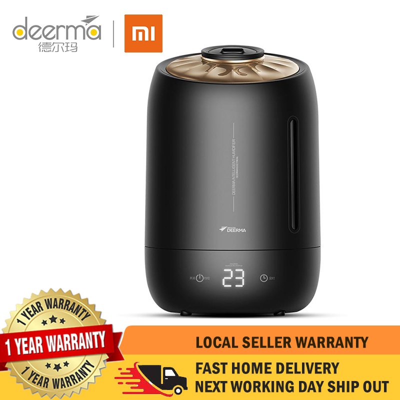 【1 Year Local Warranty】Xiaomi Deerma Dem-F600B Air Humidifier Ultrasonic 5L Quiet Aroma Mist Maker Led Touch Screen Timing Function Home Water Small Mini Diffuser Essential Oil Singapore