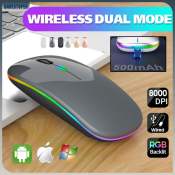 Rechargeable Dual Bluetooth Mouse - Silent, Backlit, Ergonomic (Brand: ???)