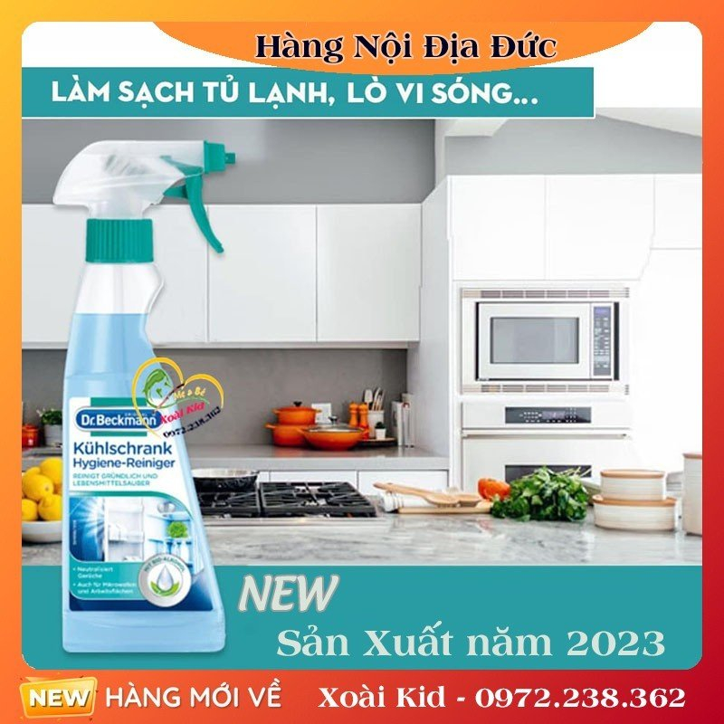 Chai xịt vệ sinh tủ lạnh Dr Beckmann vệ sinh khử mùi tủ lạnh, tủ đông