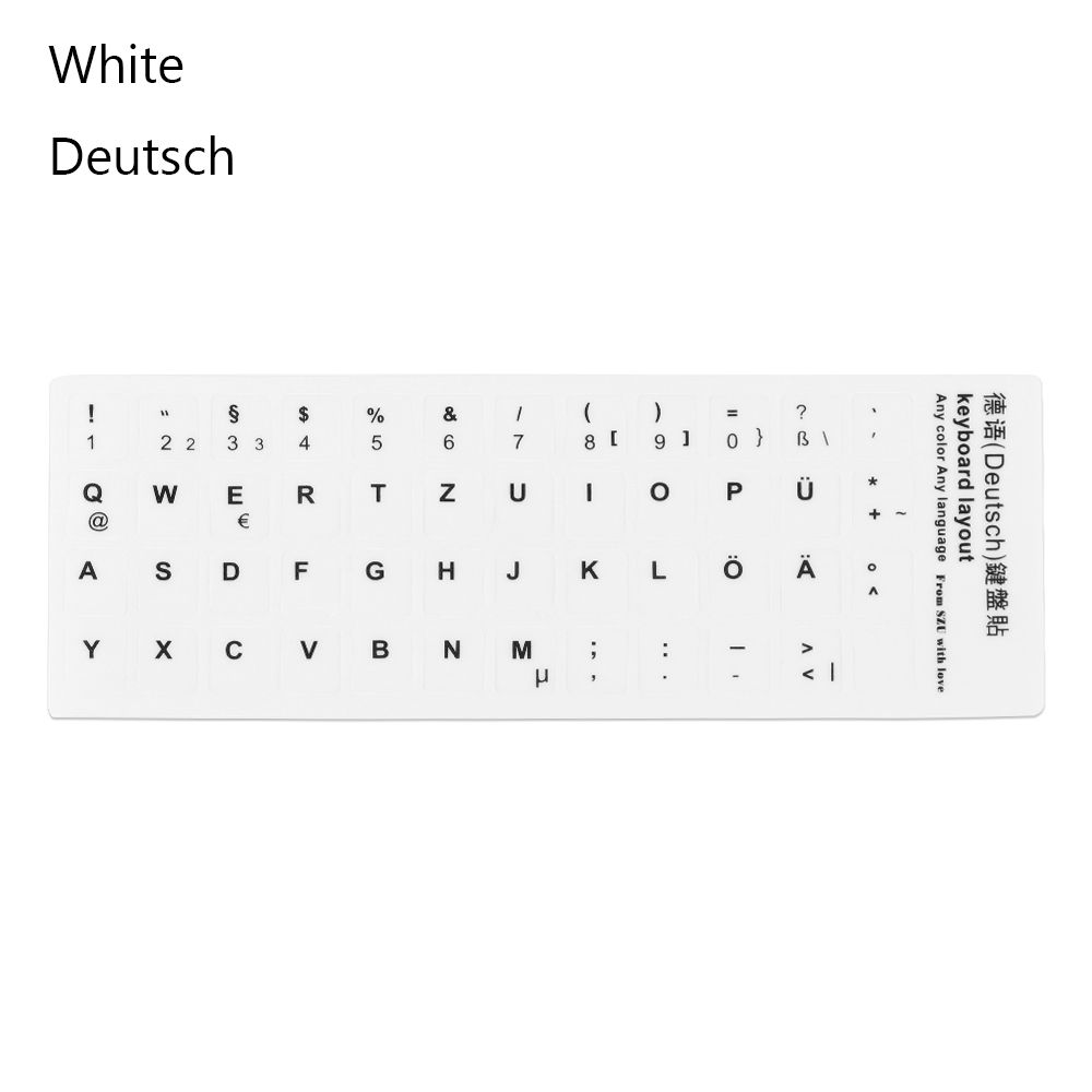 HESUOI Chống trượt tiếng Ả Rập Deutsch Bố cục bảng chữ cái người Tây Ban Nha Thư Nga Hình dán bàn phím