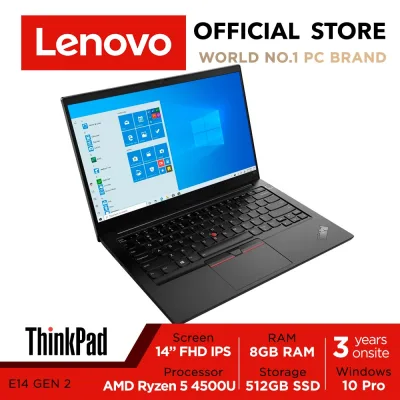 [Free 3Years Onsite] Lenovo ThinkPad E14 Gen 2 | 20T6S0WJ00 | 14inch FHD IPS | Ryzen 5 4500U | 8GB RAM | 512GB SSD | 3Yrs Onsite warranty