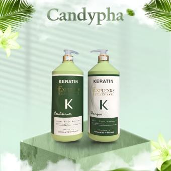Cặp Dầu Gội Xả K Explexrs keratin 2000ml | Giảm Rụng Tóc, Kích Mọc Tóc, Phục Hồi Tóc Hư Tổ. Candypha
