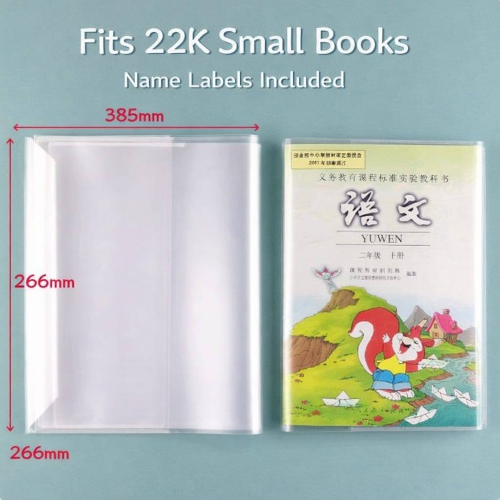Sarung Buku Plastik Lutsinar Kalis Air A4 A5 16K | Clear Waterproof Book Cover Sleeve Student