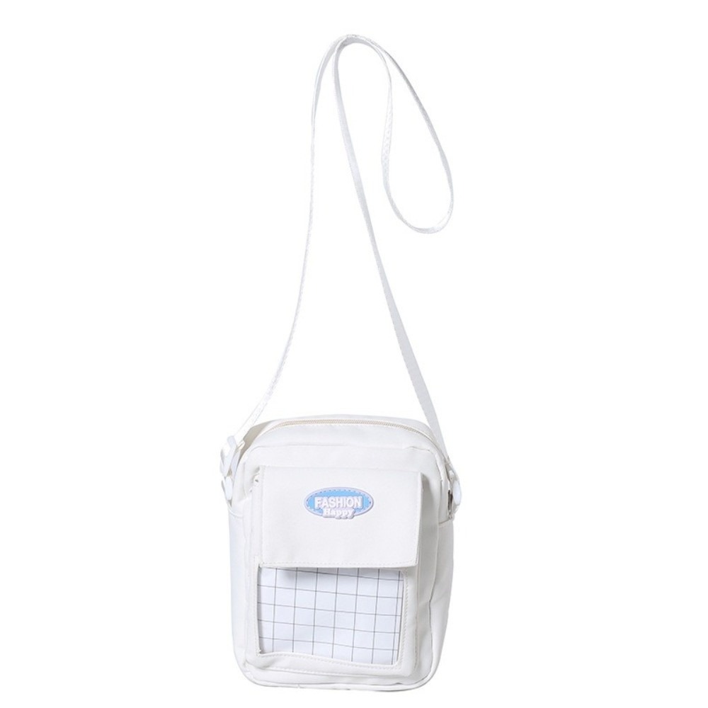 HERWK Canvas Túi Ita PVC Goth Túi trưng bày anime Y2K Túi đựng đồ Vai đơn Túi xách trong suốt Phụ nữ - 2