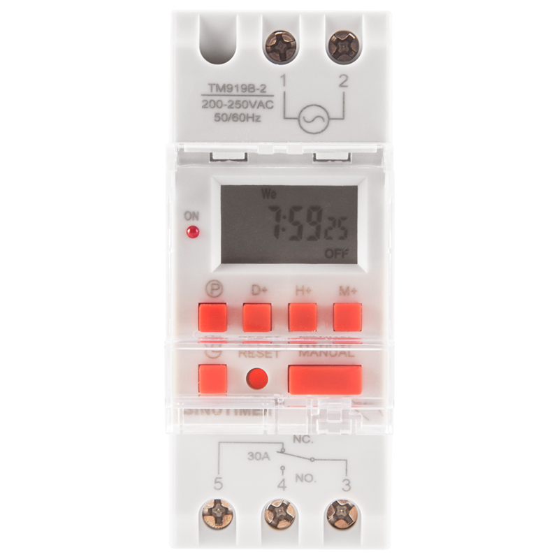 SINOTIMER TM919B 30A Programmable Digital Timer Switch DIN Automatic Cycle Timing Controller for Lig