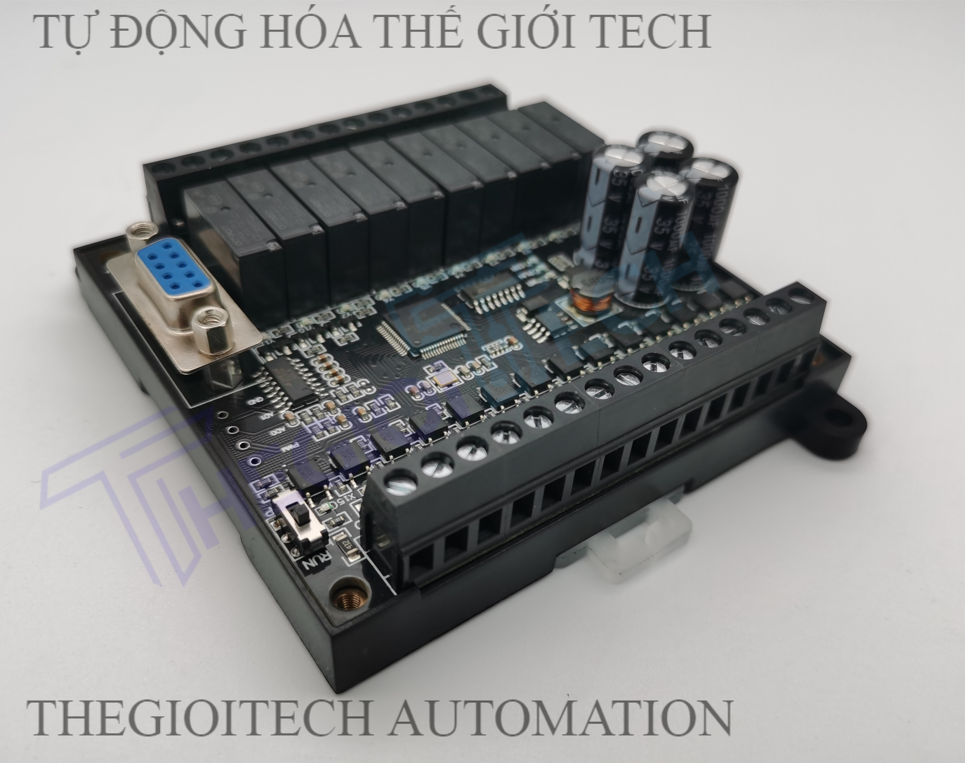 Board Lập Trình PLC HK HK2N FX2N 24MR 14 input 10 output relay 24V TTL RS232, GX Works2 Mitsubishi - 24MR ZFH ĐẾ
