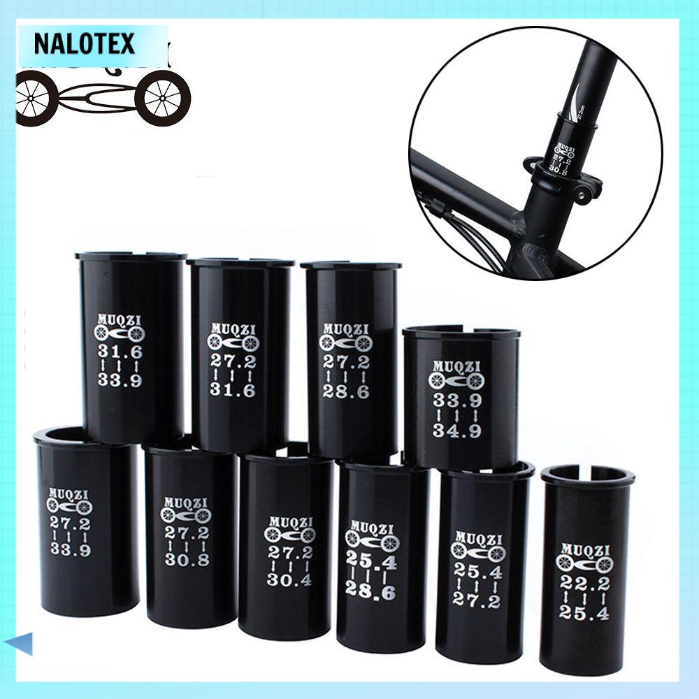 NALOTEX 1pc Màu đen Xe đạp leo núi Điều chỉnh Đường kính 27,2 Giảm bộ điều hợp tay áo Cột an toàn cho xe đạp đường bộ Ống đăng chỗ ngồi Bộ giảm cột an toàn
