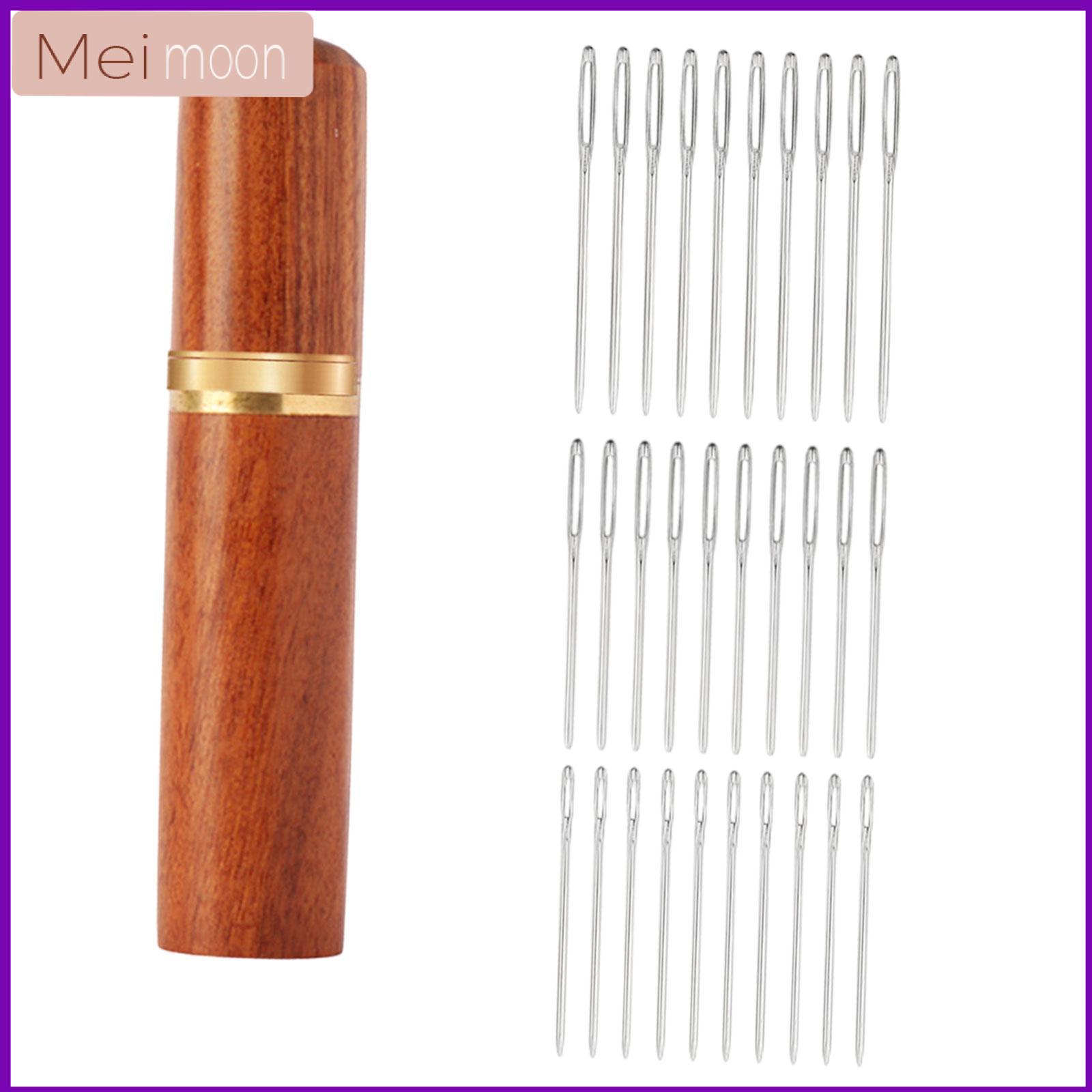 30x Hand Self Threading Kit 3 Sizes Yarn Needles for Mending Sewing DIY