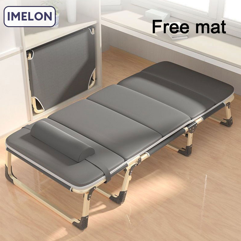 IMELON quả tặng miễn phí TOÀN CỬA HÀNG Giường Gấp Giường Ngủ Văn Phòng Giường Gấp Gọn Giường Xếp Điều Chỉnh ĐượcGiường đơn gấp, giường ngủ đơn giản dành cho gia đình, ghế ngả, giường ngủ gấp văn phòng dành cho người lớn giường cắm trại di động (có thảm mi