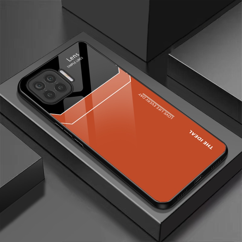 Ốp Lưng OPPO A73 A93 Mặt lưng kính chống sốc thiết kế riêng