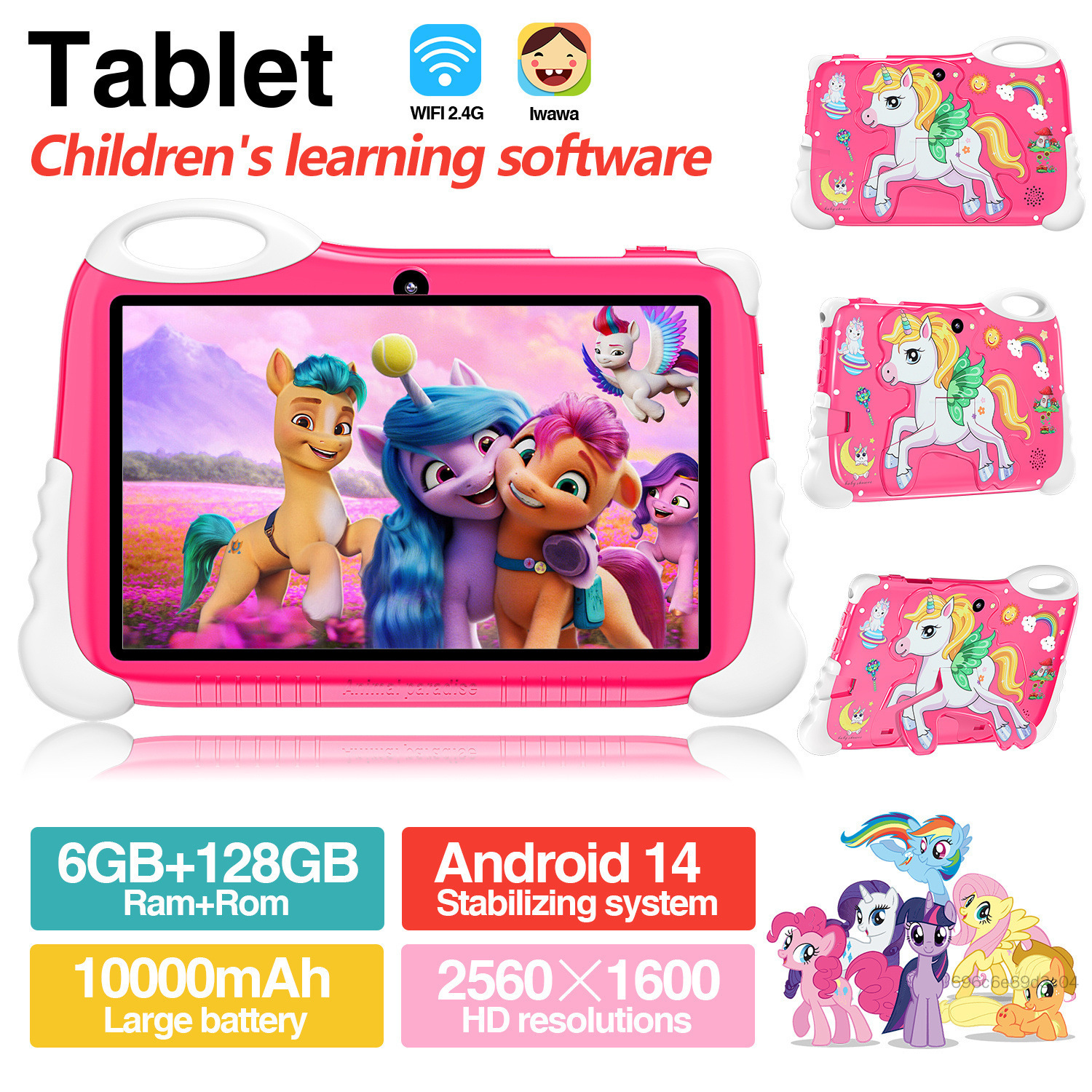 แท็บเล็ต Android Kids ขนาด 7 นิ้ว - เกมการเรียนรู้ทางการศึกษาพร้อมบลูทูธ WiFi 5G ราคา 1,378 บาท*ส่งฟรี