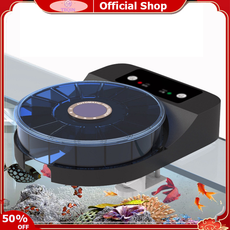 TEQIN Aquarium Automatic Fish Feeder For Fish Tank, Powered By Battery And USB, Timer Feeder Indoor, 15-Feed Auto Fish Feeder For Aquarium Turtle Tank ราคา 1,234 บาท*ส่งฟรี