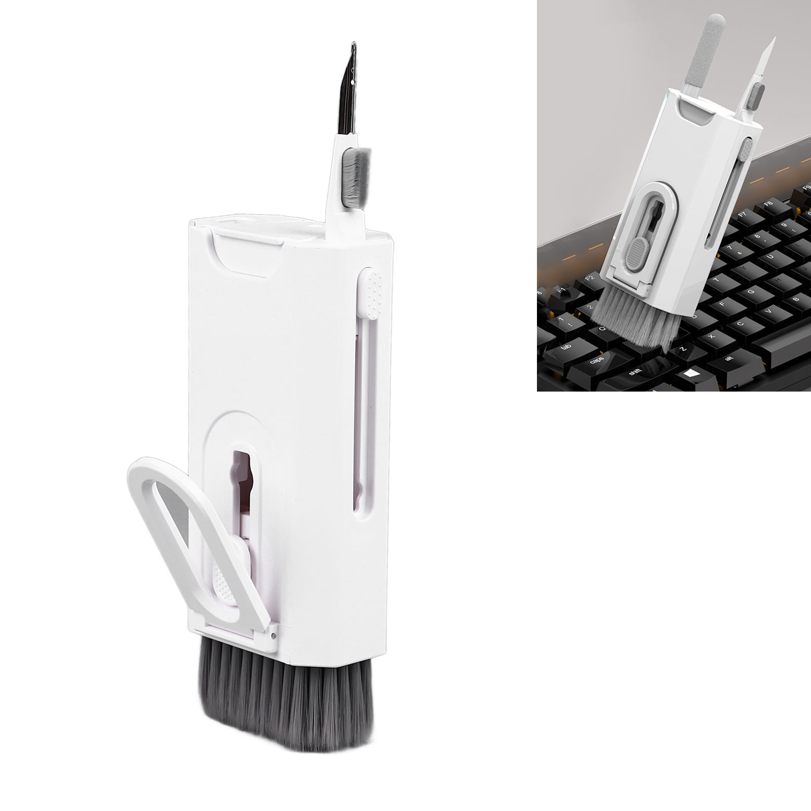 Điện tử Bộ làm sạch màn hình laptop Bàn phím Earbuds Bộ Làm Sạch đa chức năng 8 trong 1 bàn chải mềm cho điện thoại