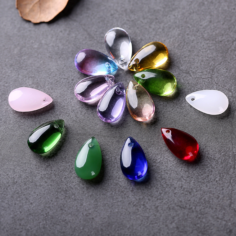 5 hạt thủy sinh giọt nước 14*8mm nguyên liệu làm trâm làm trang sức cổ trang cosplay cổ phục