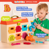 [B. Toys] Critter Clinic Toy Vet Pretend Playset for Kids with 9 pieces Accessories - 2 Years+