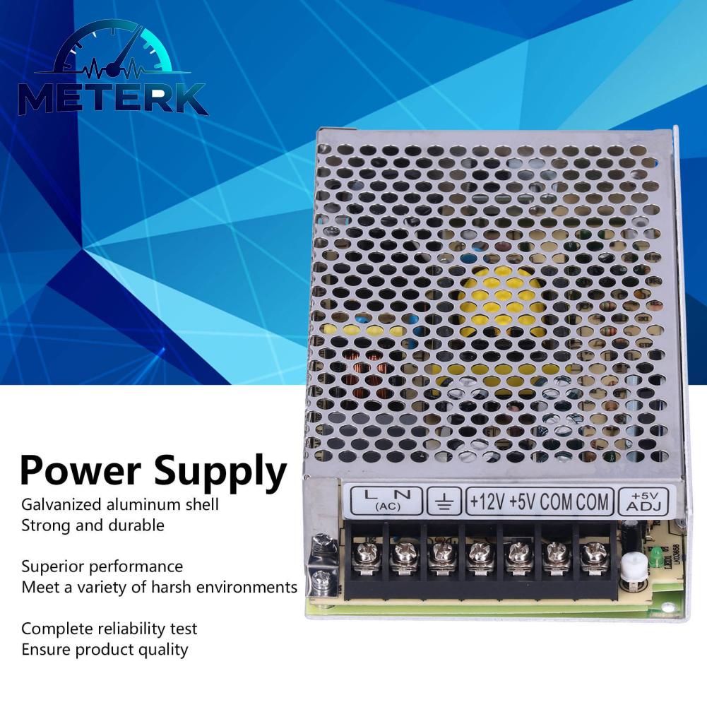 Meterk BERM Switching Power Supply เอาต์พุตคู่ DC 5V/4A 12V/3A แรงดันไฟฟ้าขาเข้า 115/230VAC D-60A ราคา 818 บาท*ส่งฟรี