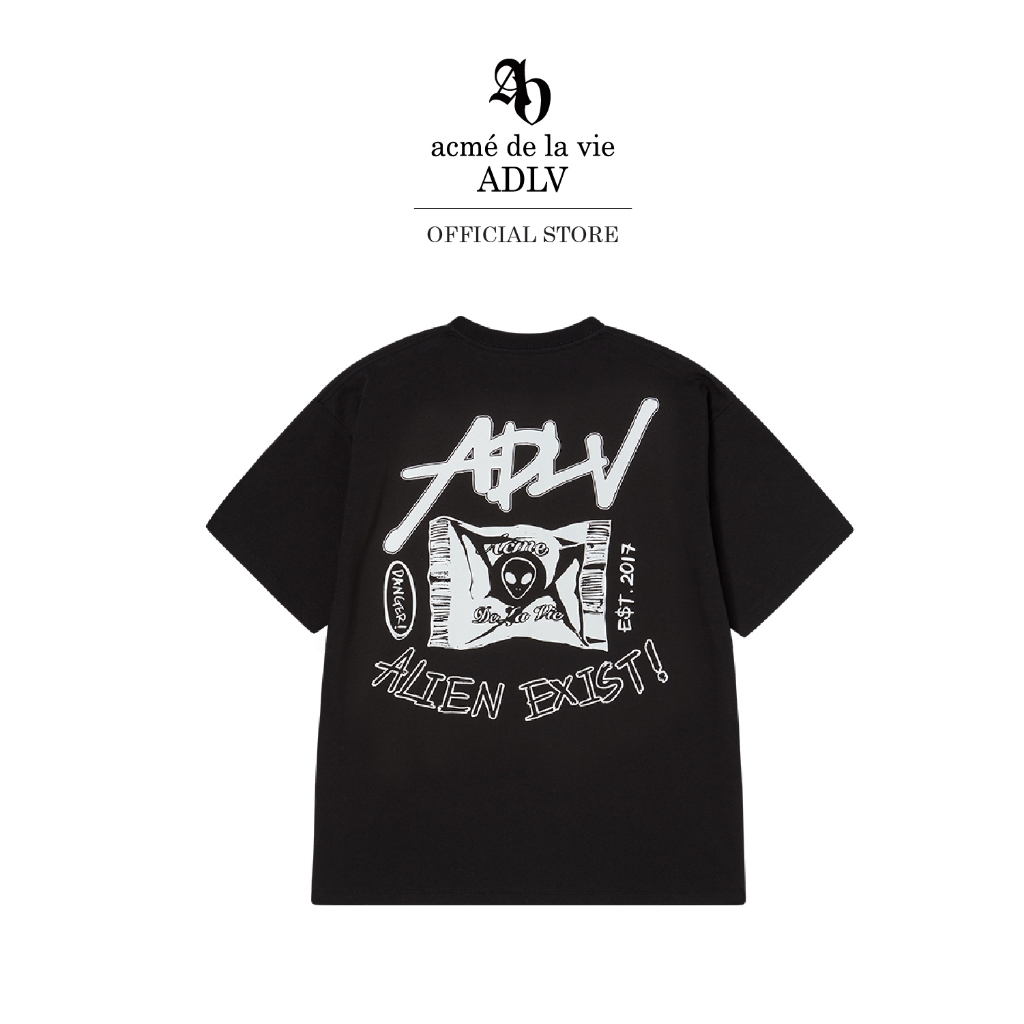 ADLV [acme de la vie] เสื้อยืด Oversize รุ่น Adlv Alien Short Sleeve T-Shirt Black ราคา 2,500 บาท*ส่งฟรี
