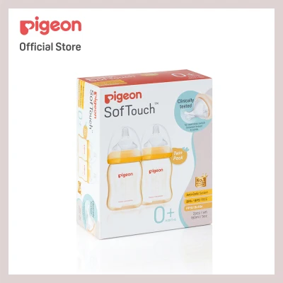Pigeon Softouch Tm Peristaltic Plus Twin Pack Ppsu 160Ml (Ss)