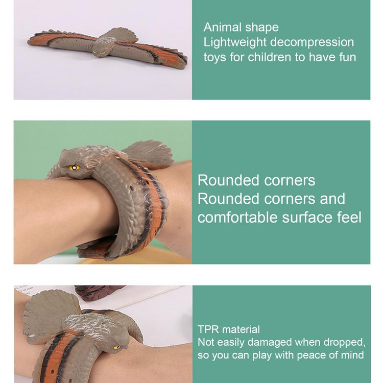 Animal Snap Bracelet Animal Themed Slap Bracelet Wristband TPR Elastic