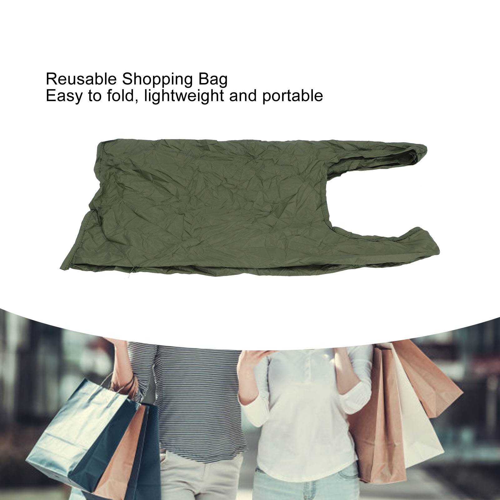 Fabatergrocerybag reusablegrocerybaglargecapacityportablepolyesterforstore (odgreen)