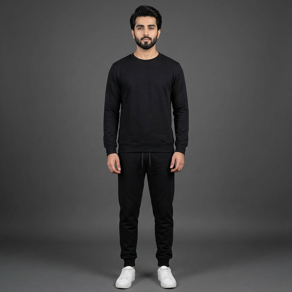 Plain Trending Track Suite For Men's Shirt and Trouser
