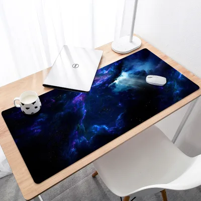 Blue Space Large Gaming waterproof Mouse Pad Lock edge Mouse Mat Laptop Computer Keyboard Pad Desk Pad For CSGO Mousepad XXL