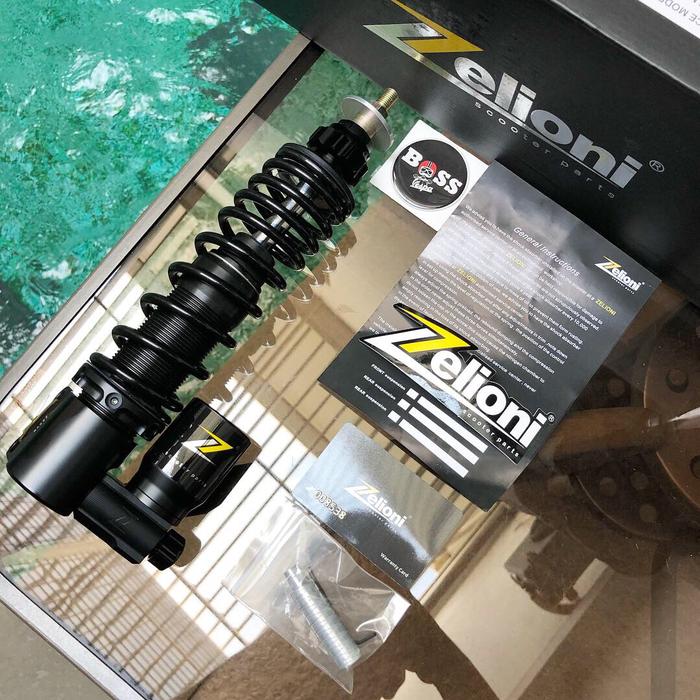 SHOCK TABUNG ZELIONI BLACK MATTE FRONT VESPA SPRINT IGET PRIMAVERA - Halostore Harga 9,819,000 rupiah*Gratis Ongkir