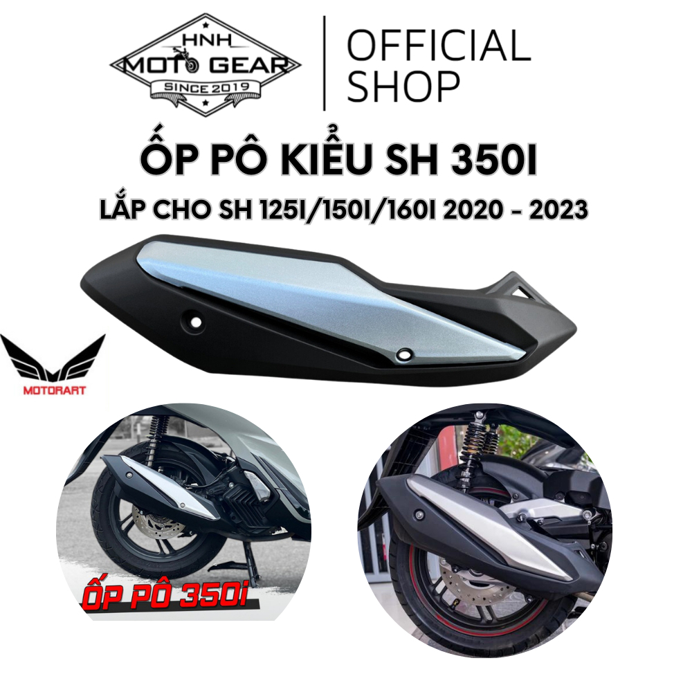 Ốp pô SH 2020, SH 2021, SH 2022, SH 2023 Mẫu Sh 350i Cho Honda SH 125i / 150i / 160i các đời lắp chu