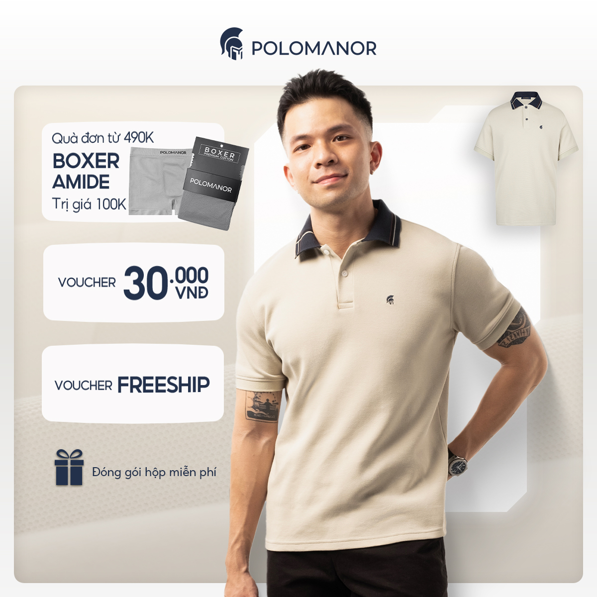 Áo polo nam FIRIS SMART "F" vải cá sấu cotton interlock xuất xịn, nam tính, thanh lịch, sang trọng - POLOMANOR