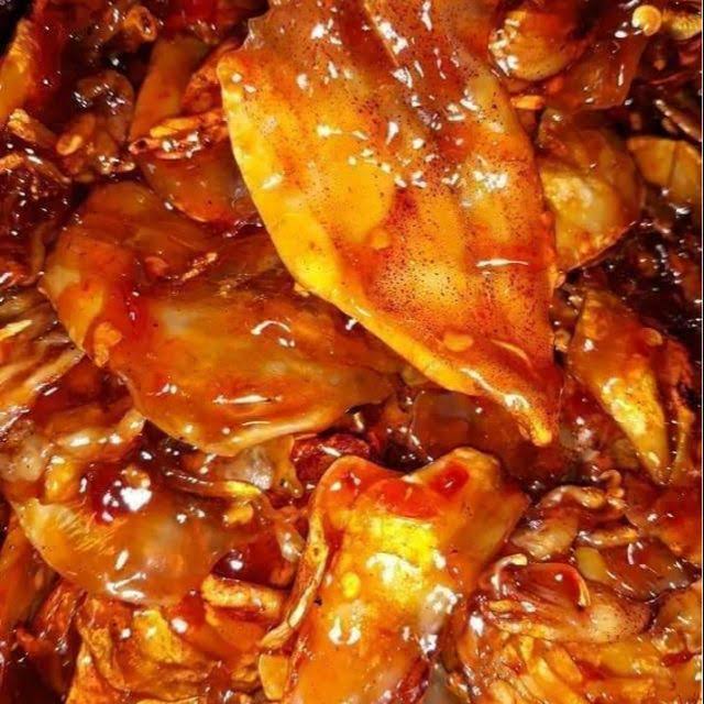 Hũ 250gram mực rim siêu cay - siêu ngon - hũ pet 540ml - heri food