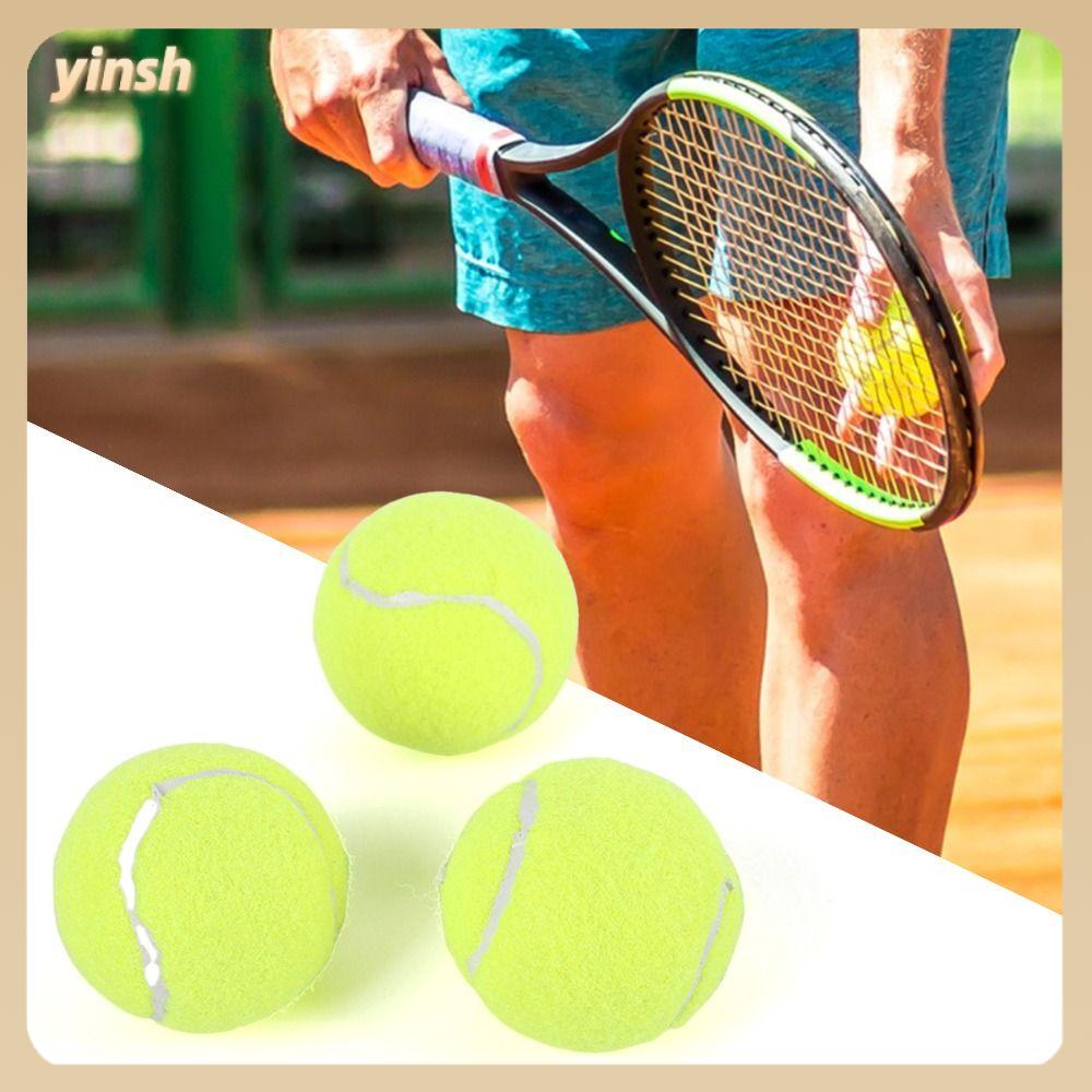 YINSH 3PCS Bền Trong nhà ngoài trời Màu vàng huỳnh quang Bóng Tennis Thực