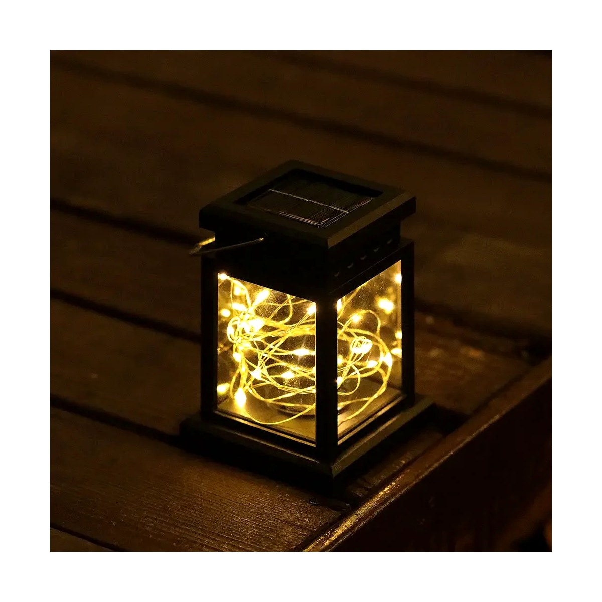 【Popular Categories】 Solar Outdoor Garden Flickering Candle Lantern Lamp Solar Powered Hanging LED String Lights for Patio Garden Decoration