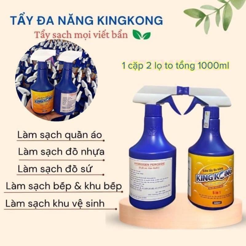 COMBO 2 Tẩy Đa Năng KingKong Tẩy KingKong Chính Hãng Chuyên Tẩy Dầu Mỡ Nhà Bếp, Nhựa, Sứ, Cặn Canxi