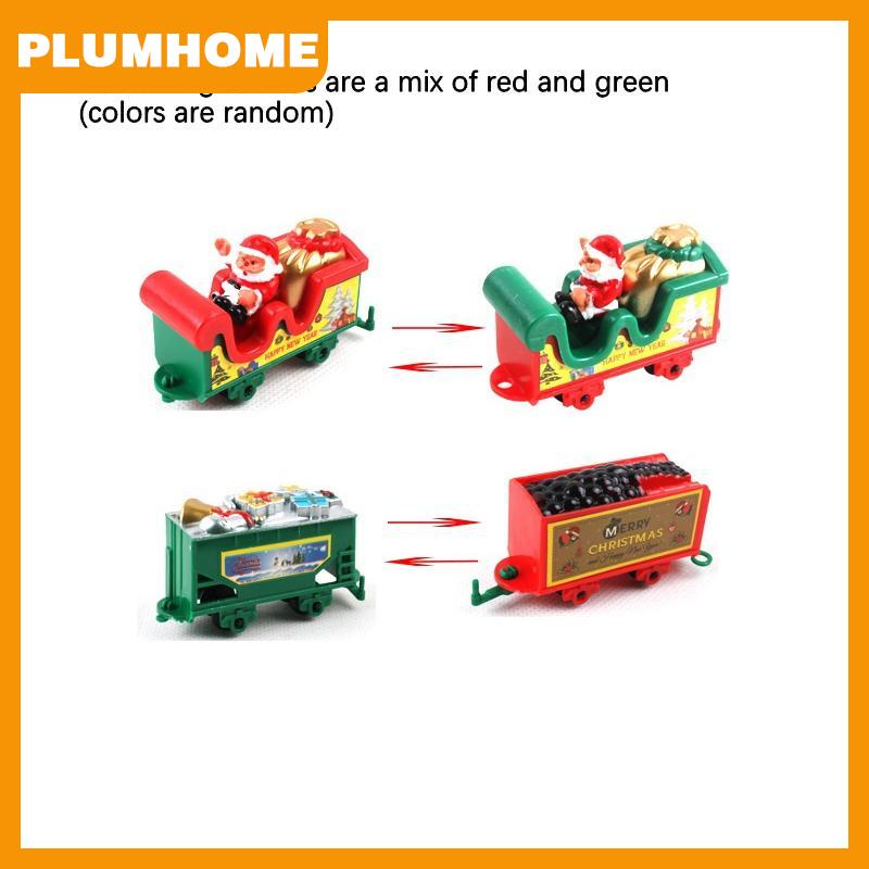 PLUMHOME Giáng Sinh Điện Train Đồ Chơi Thiết Lập Xmas Tree Trang Trí Train Theo Dõi Tự Làm Đường Sắt Theo Dõi Giáo Dục Đồ Chơi Cho Trẻ Em Đảng Xmas Quà Tặng