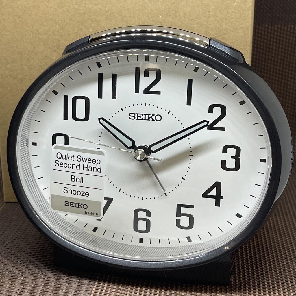 [Local SG Seller] Seiko Clock QHK059K Quiet Sweep Silent Movement Bell Alarm Light Alarm Clock QHK059