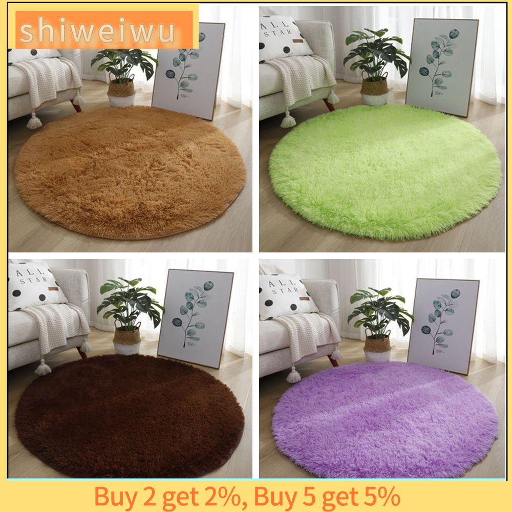 SHIWEIWU2558285 Sang trọng mềm mại Thảm phòng khách Dày Chống trượt Thảm lông Chất lượng cao 40cm Thảm tròn Dành cho phòng khách trang trí nhà cửa phòng ngủ