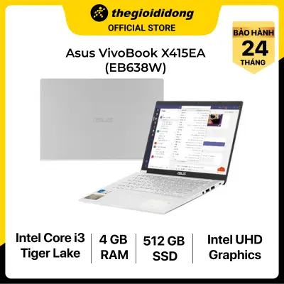 [Trả góp 0%] Asus X415EA i3 1115G4/4GB/512GB/14