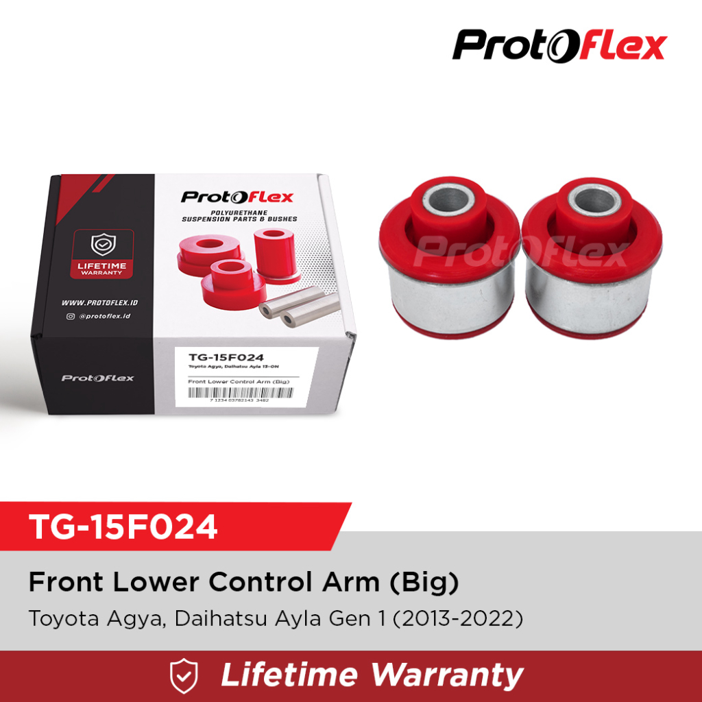 Protoflex Bush Lower Arm Depan (Besar) Toyota Agya Daihatsu Ayla 13-22 Harga 800,000 rupiah*Gratis Ongkir