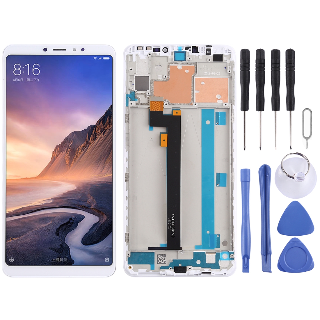 Màn hình LCD TFT cho Xiaomi Mi Max 3 Digitizer đầy đủ lắp ráp với khung (Trắng) (như bạn thích nó)