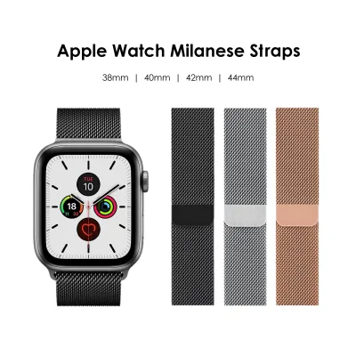 [SG] Apple Watch Series 1/2/3/4/5/6/SE/7 Milanese Strap Loop Band (38mm/40mm/41mm & 42mm/44mm/45mm)