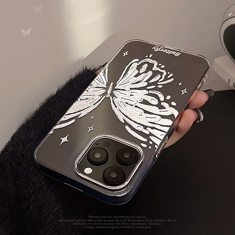 Ốp điện thoại cho iPhone chống sốc hình bướm trong suốt 11 15 14 13 12 Pro Max 7plus 8 Plus XR XS x Ốp Silicon mềm