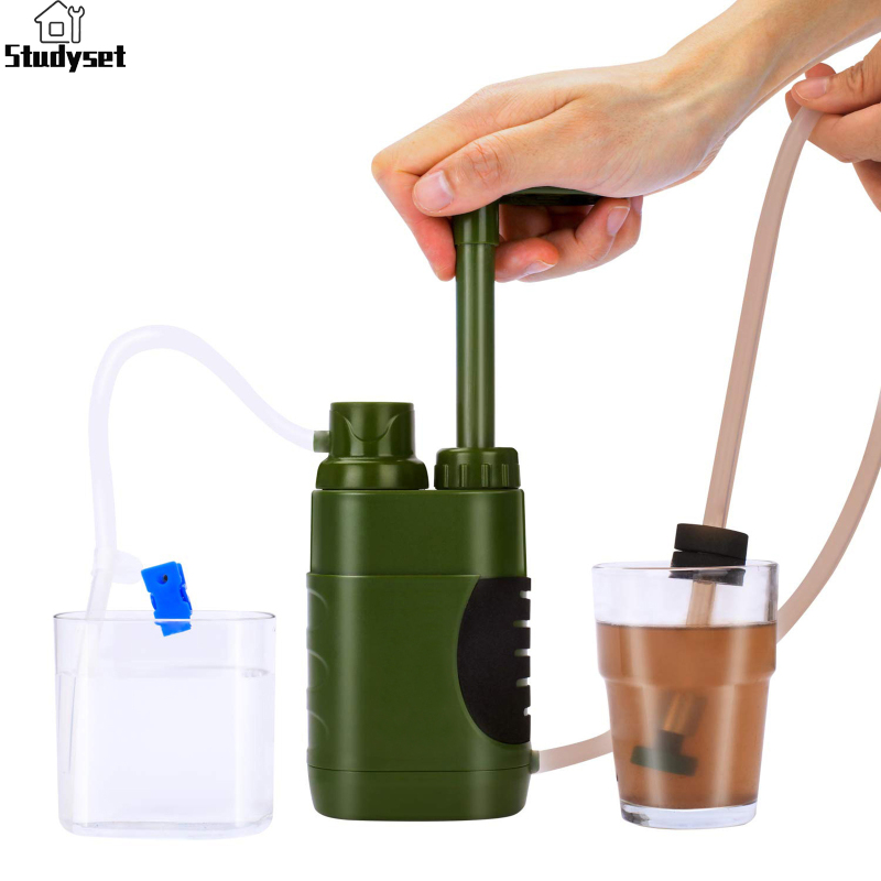 Studyset IN stock Portable Electric Water Filter System 0.01 Micrometre 4-stage Filters Water Purifier For Outdoor Survival Camping ราคา 887 บาท*ส่งฟรี